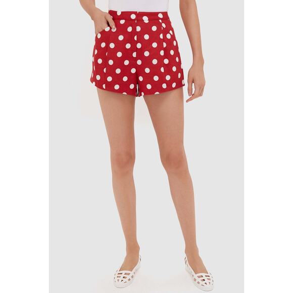 Posse Pants - Posse Red and White Polka Dot Women’s Shorts